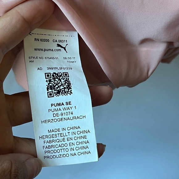 PUMA Pink and White Satin Bomber Jacket Size Small - Picture 8 of 11